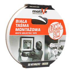 Taśma montażowa biała 12mm x 5mm  Motive